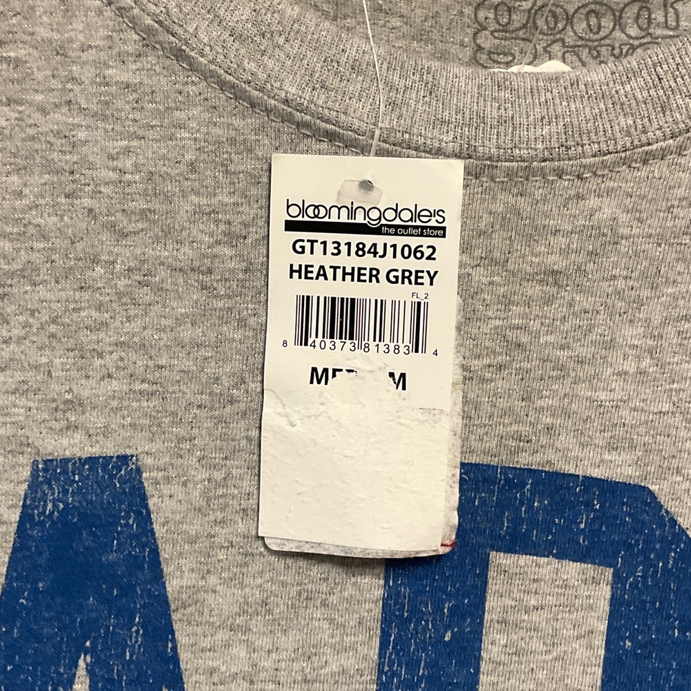 Gray Paris Tee with Blue and Red Design - Picture 2 of 5